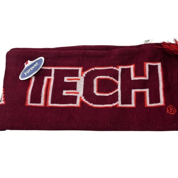 NEW Virginia Tech Hokies NCAA Forever Collectibles Knit Scarf Red Orange‎ - Image 5