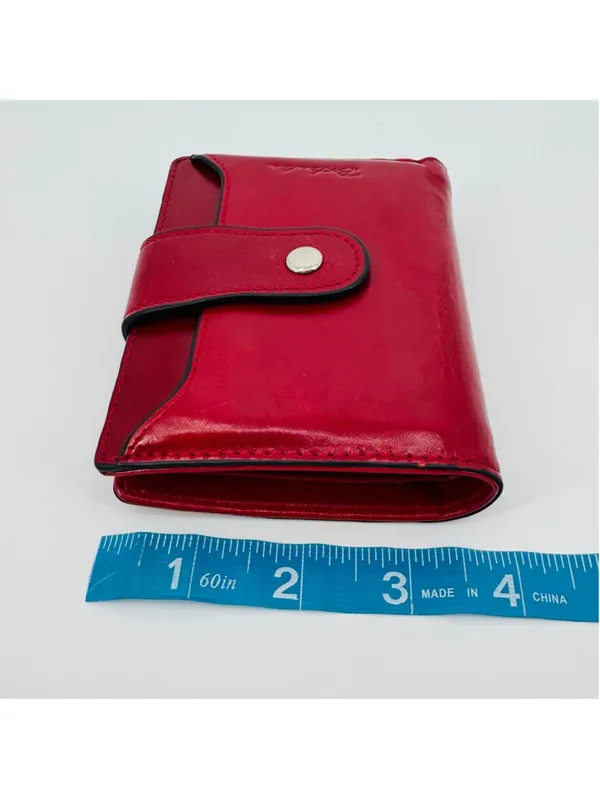 Bostanten Lnna Leather Wallet Red Cowhide - Image 4