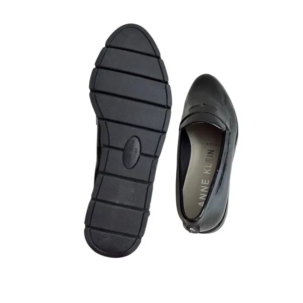 ANNE KLEIN Black Patent Dress Wedges Loafers Size 6.5 - Image 5
