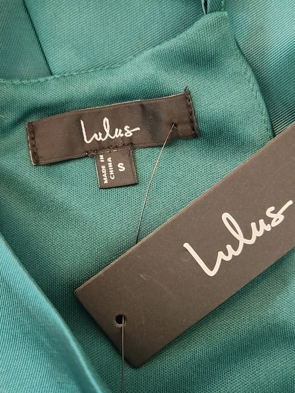 Lulus Green High Low Formal Dress Size Small NWT Wedding Guest Dress - Image 9
