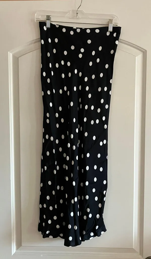 Women's Dot-Print Midi Slip Skirt,  - Image 4