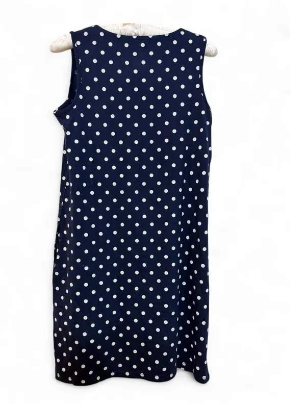 Lands End Women's Cotton Jersey Swim Cover-up Polka Dot Print Dress Size Small - Image 16