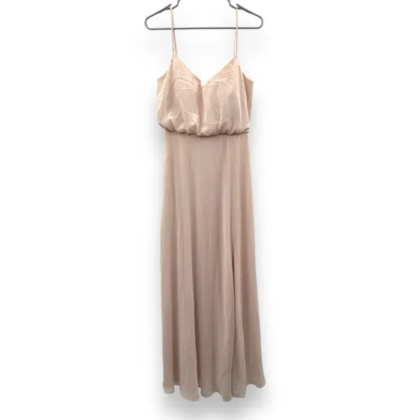 Birdy Grey Gwennie Chiffon Maxi Bridesmaid Dress in Pale Blush Pink Sz S NEW‎ - Image 3