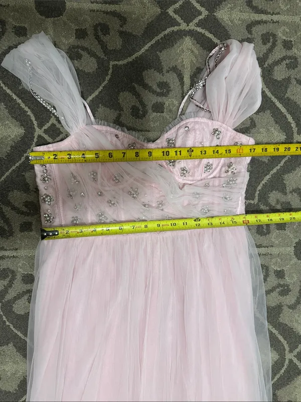 LoveShackFancy Dantine Ballet Embellished Tulle Evening Gown Maxi Dress S 14 - Image 12