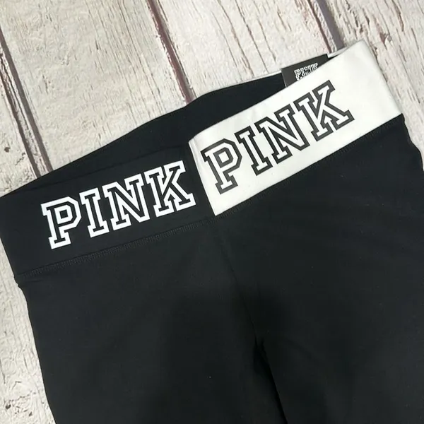 Pink Yoga Cotton Leggings Size Large - Image 2