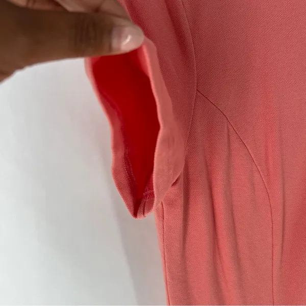 Outdoor Voices Coral Stretch Cotton Short Sleeve Pleated Mini Polo‎ Tennis Dress - Image 6