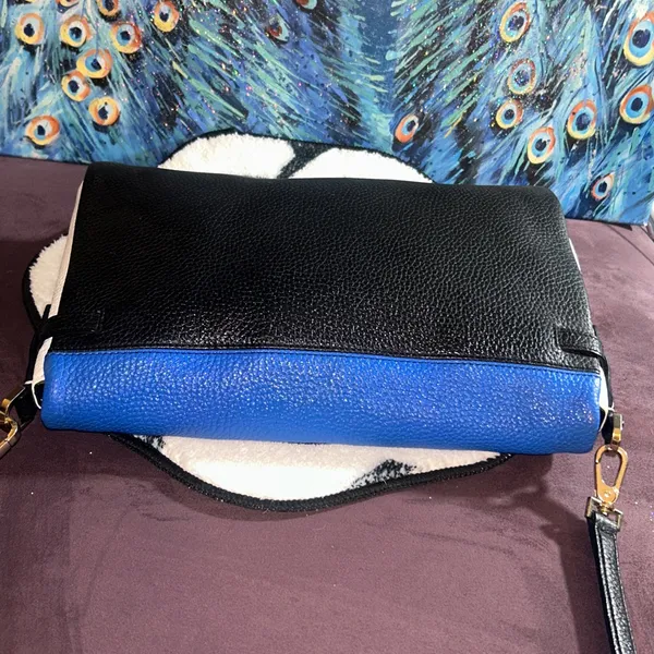 Vintage Kate Spade Colorblock Pebbled Leather Crossbody/Clutch Bag - Image 4
