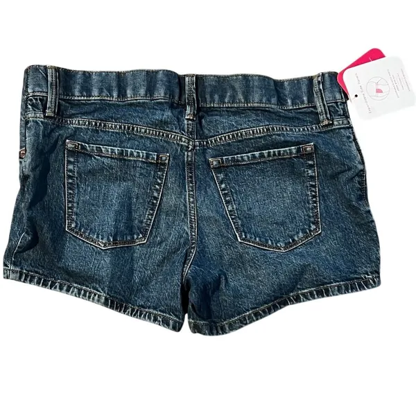 Isabel Maternity Women's Size 2 Blue Bermuda Denim Shorts Summer Wear - Image 7
