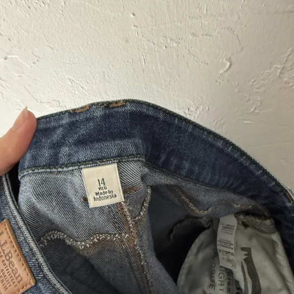 LL Bean Jeans Womens‎ 14 Classic Fit Straight Leg Mid Rise Stretch Denim Pants - Image 9