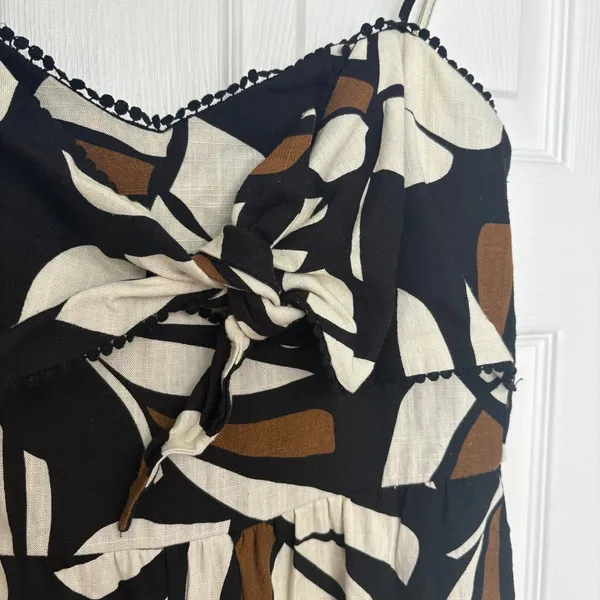 Audrey Parks X Francesca’s Brown And Black Floral‎ Jumpsuit Size Medium - Image 4
