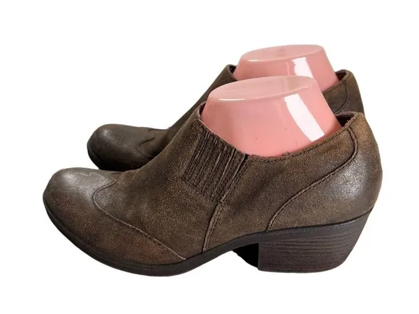 Korks by Kork Ease Brown Leather Suede Booties Women’s Size 9 - Image 9