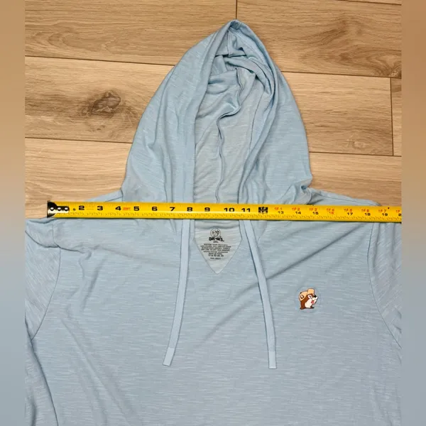 Buc-ee's Women's, Buc Baja Solid, baby blue lightweight hoodie Sz 2XL - Image 6