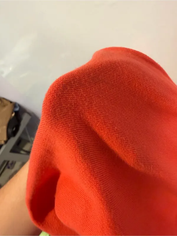 Athleta Open Back Orange Hooded‎ Pullover Sweatshirt - Image 2