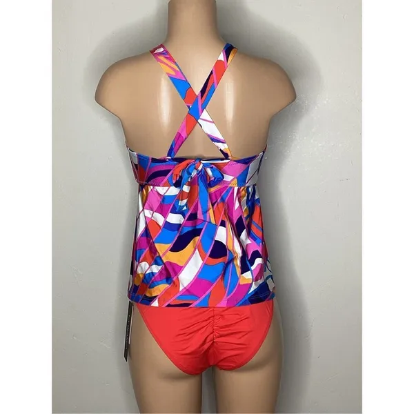 New. Trina Turk multicolored tankini top. Size 10. Retails $102 - Image 6