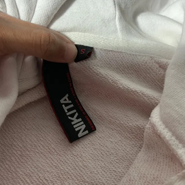 Y2K‎ Nikita Womens Red White All Over Doodle Print Full Zip Hoodie Sweatshirt S - Image 5
