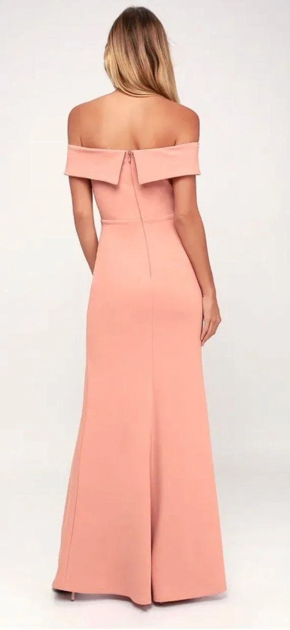 Lulus New Mauve Pink Off-the-Shoulder Maxi Dress - Image 2