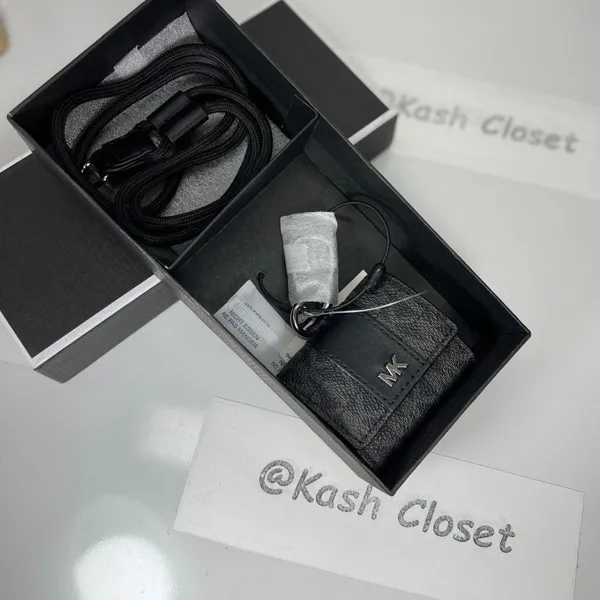 Michael Kors Black Logo Lanyard Case For Apple AirPods Pro - Image 3