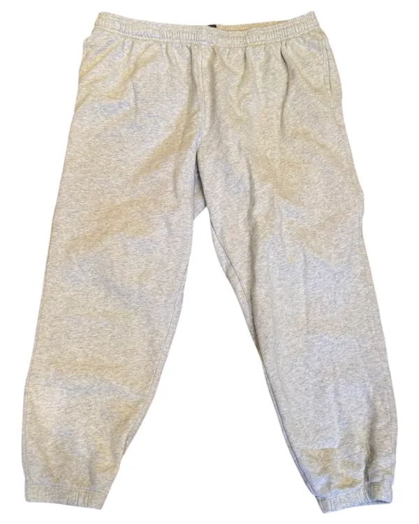Gap Light Gray Sweatpants Elastic Cuffs Casual Workout Cozy L - Image 2