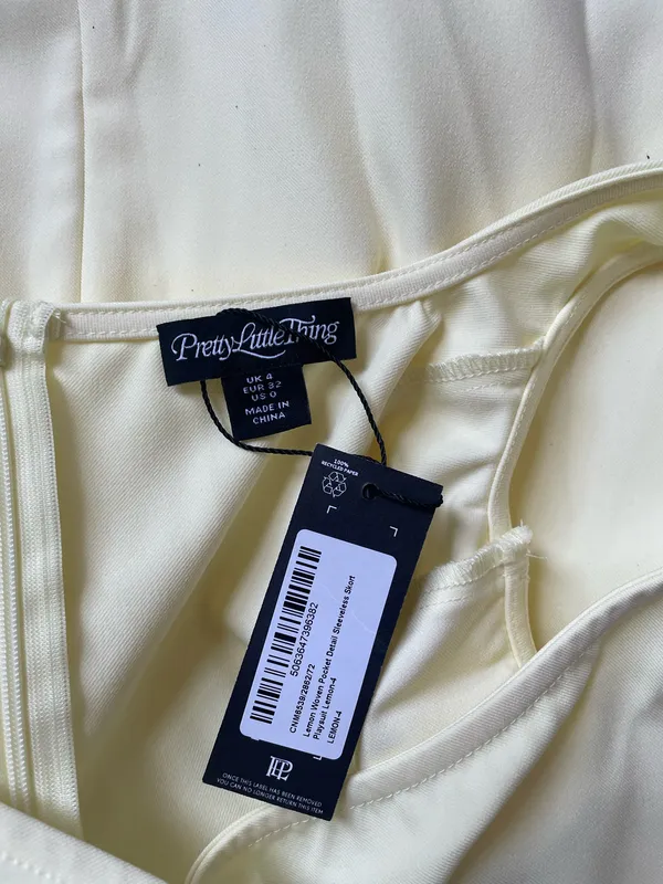 Plt lemon woven pocket detail skort playsuit - Image 10