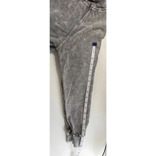 Scoop Gray Acid Wash Raglan‎ Pullover Hoodie Vintage Grunge Distressed Small - Image 7