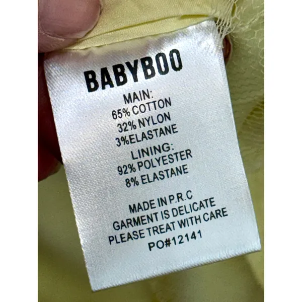 NWT Babyboo Mariella Lemon Yellow Lace Up Corset Fit & Flare Midi Dress Size XS - Image 13
