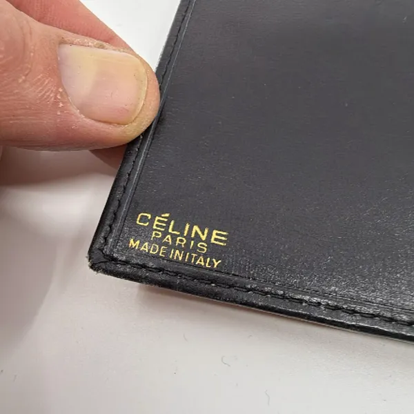 Celine Sulky Continental Flap Black Macadam Canvas Wallet - Image 7