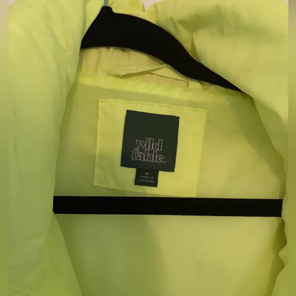 Wild Fable Neon Yellow Puffer Coat - Image 3