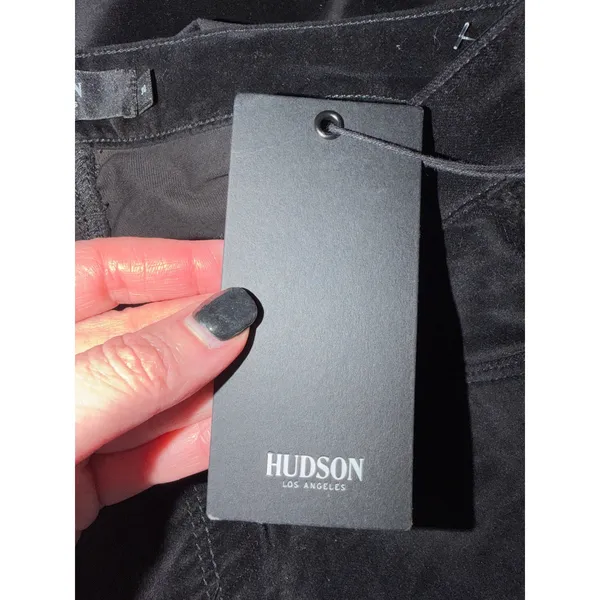 Hudson Pants Women 30 Black Gray‎ Ombre Holly High Rise Crop Flare Velvet NWT - Image 9