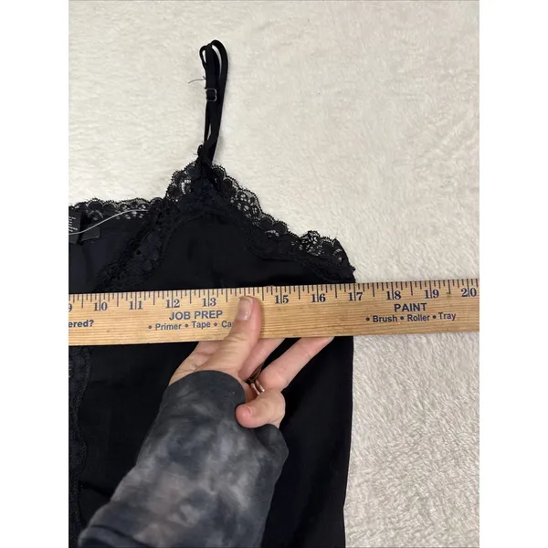 Forever 21 00s Scene Emo Black Lace Cropped Cami Sz L‎ Gothcore Witchy Y2k Indie Sleaze - Image 5