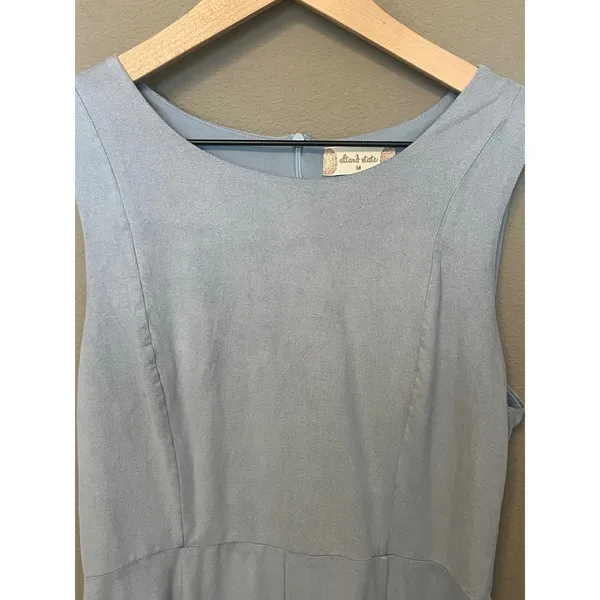 altard state baby blue sleeveless fit and flare dress size medium - Image 3