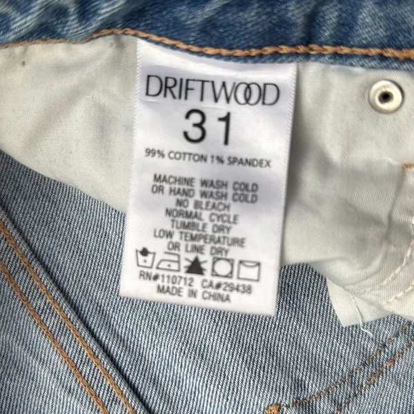 DRIFTWOOD Jeans Blue Ankle Cropped Distressed Denim 31 - Image 4