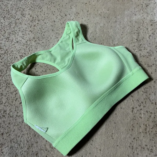 Gymshark Mesh Racerback Sports Bra Womens S‎ Green Neon Activewear Molded Cup - Image 6