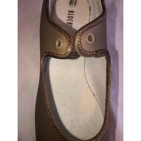 Bloch Ladies Tap Shoes Size 8.5W Maryjane Tan Technotap Flaw - Image 4
