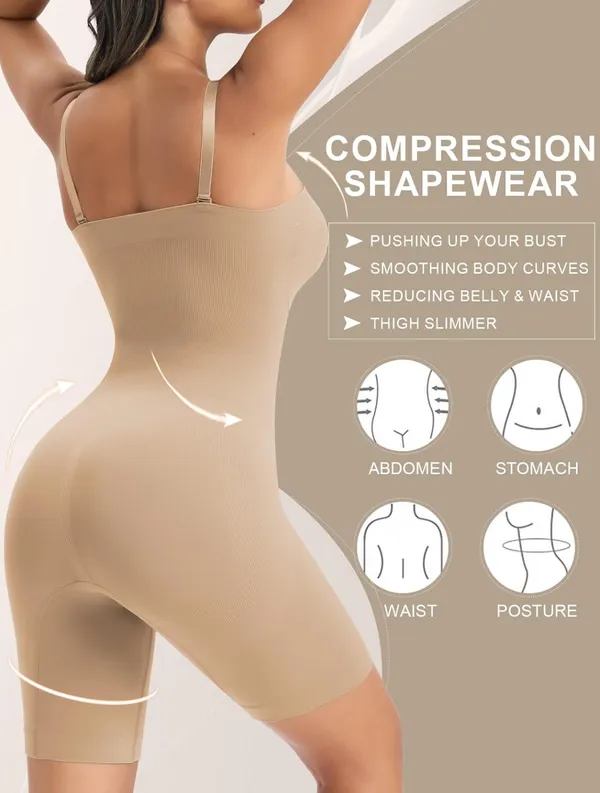 Amazon Nude Bodysuit Compression Shapewear Faja Spanks - Image 5