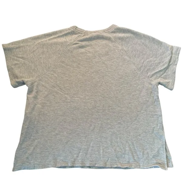 Offline by‎ Aerie Gray Short Sleeve Sweatshirt Medium Terry Knit Lounge Top - Image 3