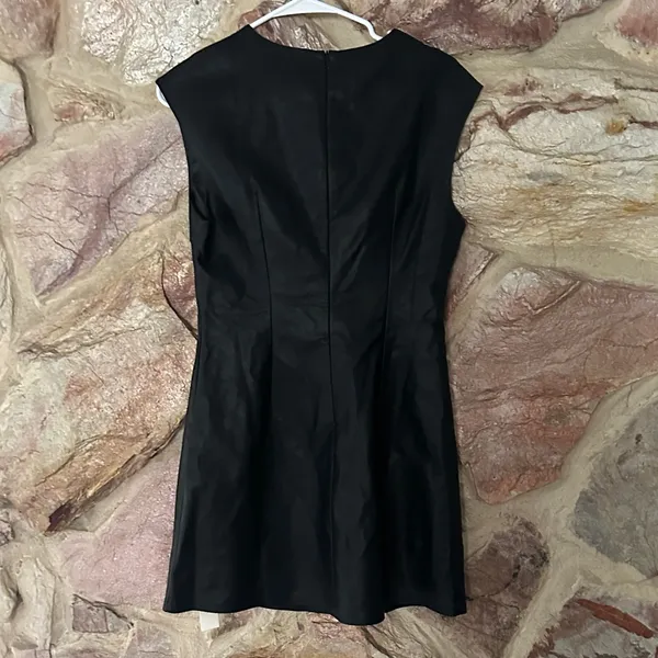 Commense PU Leather Metal Buckle Sleeveless Mini Dress size Medium - Image 5