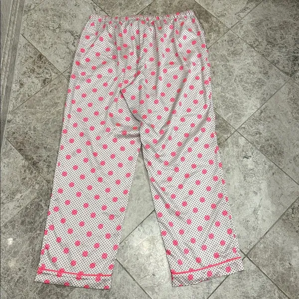 Victoria’s Secret Polka Dot satin Pajama Pants Pink Dots Large - Image 4