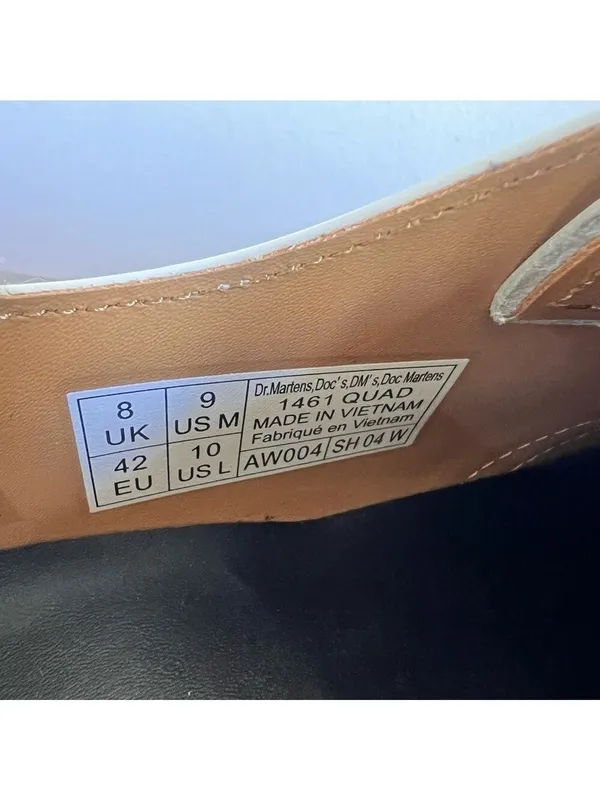 DR. MARTENS 1461 Quad Smooth Leather Unisex Platform Shoe Size 10 or 9 #B1292 - Image 7