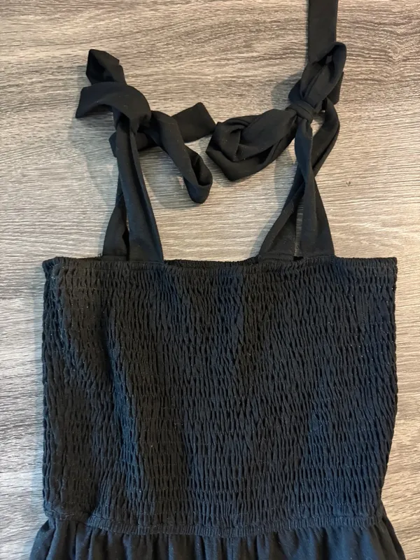 Black Bow Jumpsuit Size M - Image 3