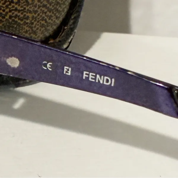 Vintage FENDI Twilight‎ Oval Sunglasses FS211 Black Frame Ombre Lens 135 Unisex - Image 8