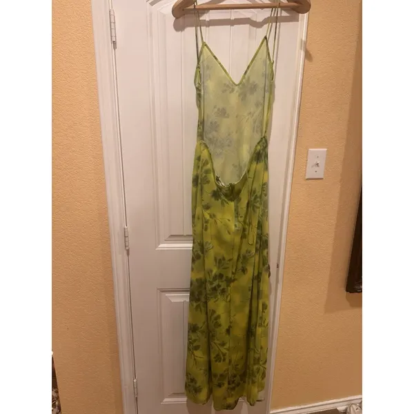 ZARA PRINTED MIDI DRESS GREEN, Size XL NEW WITH TAG - Image 7
