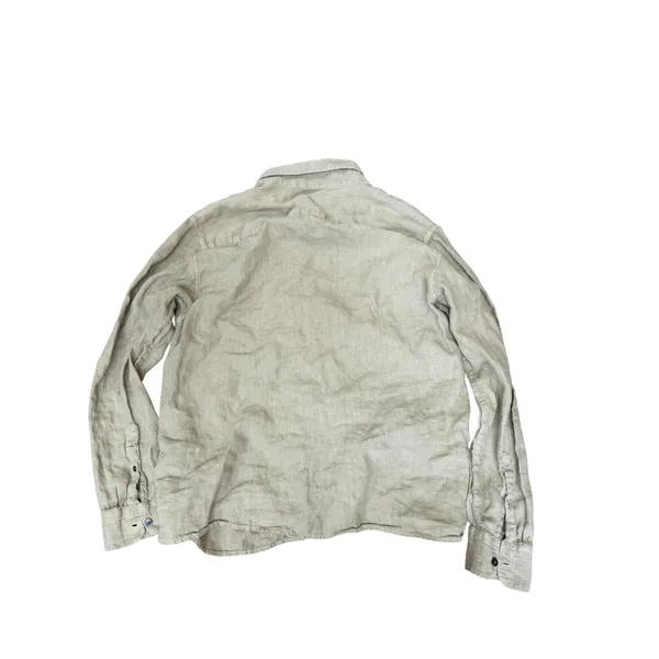 Abercrombie & Fitch The A&F Linen Collection Shirt Sage Green Button Down M‎ - Image 2