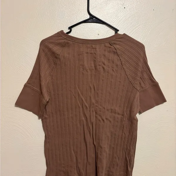 Ruff Hewn Brown Ribbed Button-Down Top - Image 7