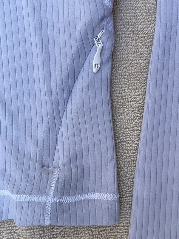 Lululemon It’s Rulu Cropped Half-Zip Long Sleeve Top gray yoga Pilates running 4 - Image 4