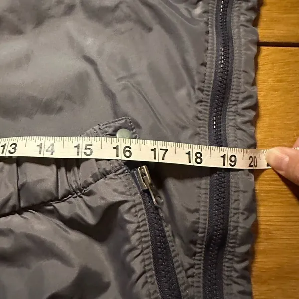 Patagonia gray windbreaker fleece lined zipper pants snow large - Image 5