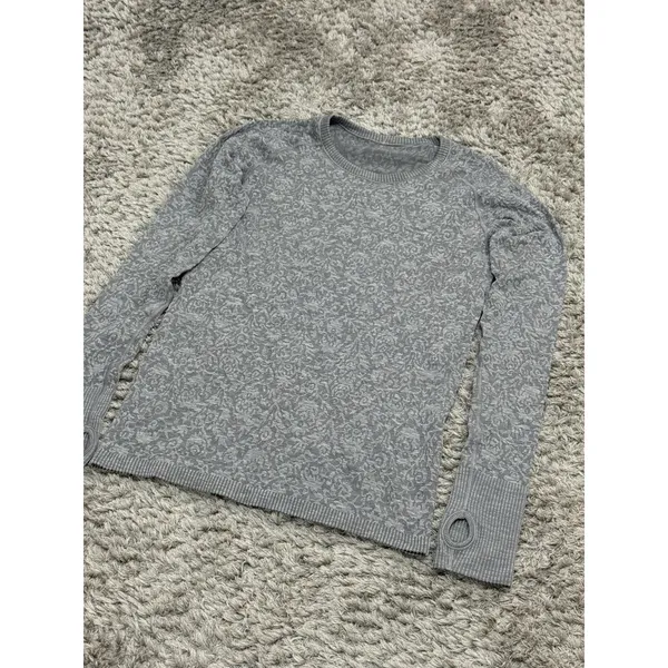 Lululemon Swiftly Tech Long Sleeve T-Shirt Top Women’s Size 10 18x28 Gray - Image 4