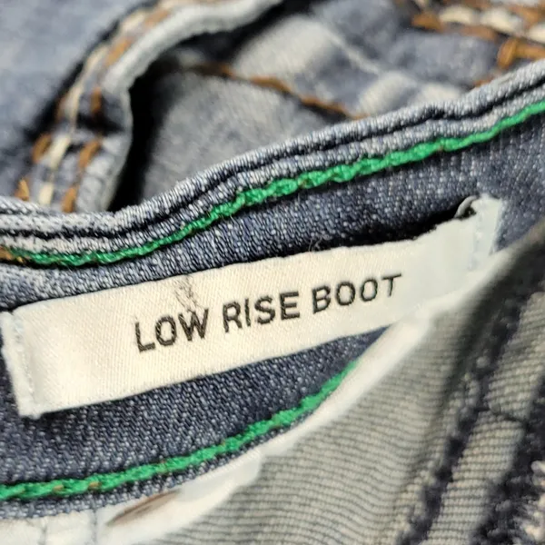 Wrangler Retro Low Rise Boot Cut Jeans Size 0/34 Tall Medium Wash Denim Western - Image 10
