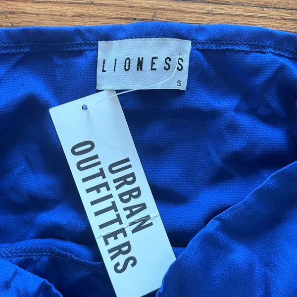 Lioness blue ruched side dress - Image 2