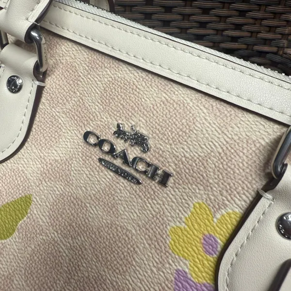 coach Rowan Satchel Bag In Signature Canvas With Floral Print cbg72 - Image 5