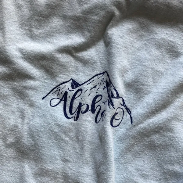 Comfort Colors Alpha Omicron Pi Alpha O is the Goat Yoga T-Shirt Unisex XL EUC - Image 4